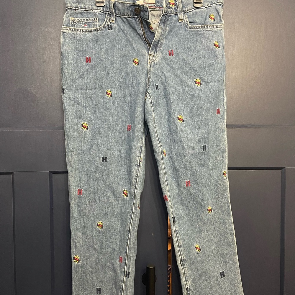 Tommy Hilfiger Light Blue Embroidered Jeans